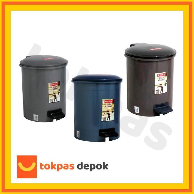 // TEMPAT SAMPAH INJAK BUNDAR 10 L LION STAR DUSTBIN C 11 BIRU PLASTIK EMBER TEMPAT SAMPAH MINI WC *