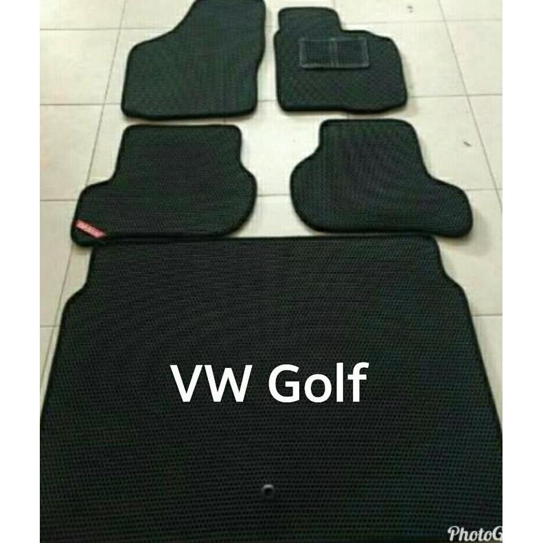 N Karpet Mobil Vw Golf Full Bagasi Bahan 2 Lapis