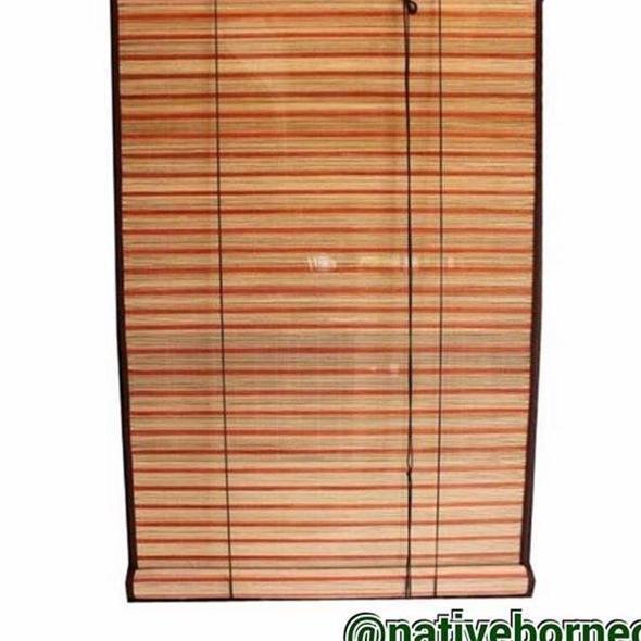 Krey Rotan Orange 150X180 S002 Krey Indoor Tirai Jendela Vertical Blinds Krey Bambu Krei Bambu Tirai