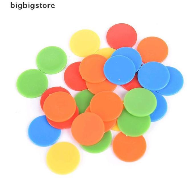 mainan plastik koin warna isi 100pcs