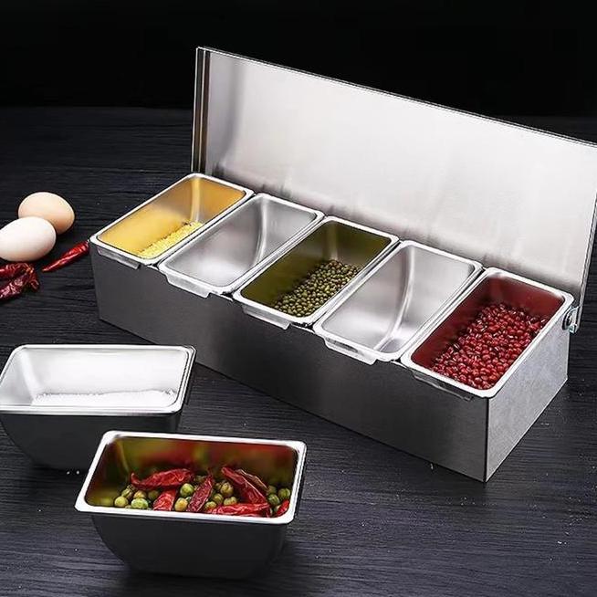 Kotak Bumbu Dapur Kotak Bumbu Seasoning Box Kotak Bumbu Stainless Tempat Bumbutoppingrempahspicescon