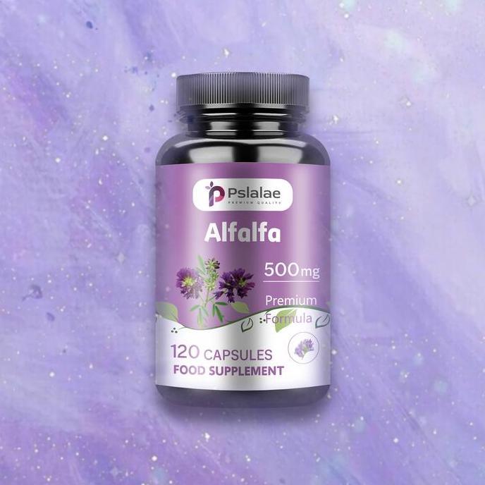 Pslalae-Kapsul Vegetarian Alfalfa-Suplemen Vitamin, Mineral, Dan Klorofil Yang Dibutuhkan-Suplemen A