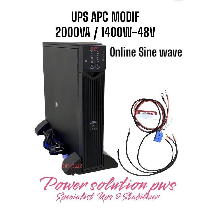 UPS APC MODIF 2000Va / 1400W - 48V Online Sine wave. SURT2000XLI MODIF Paling Murah