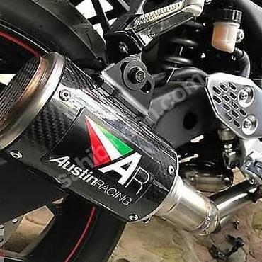 Promo Stiker Emblem Knalpot AUSTIN RACING Exhaust System Aluminium Plat COD