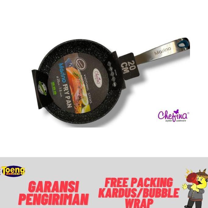 TERMURAH - WAJAN ANTI LENGKET / WAJAN PENGGORENGAN / MARINO FRYPAN 20CM CHEFINA