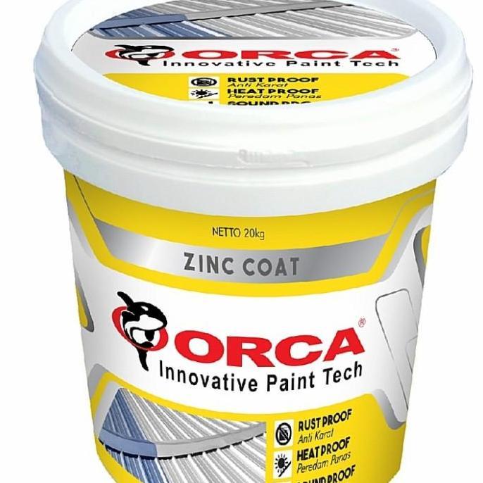CAT PEREDAM PANAS ORCA PAINT (GALON) UNTUK ATAP,TANKI,DINDING,GALVALUM ORIGINAL DAN TERPERCAYA