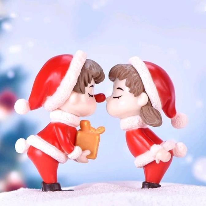 Koleksi Miniatur Dekorasi Ornament Natal Sinterklaus Pohon Natal Patung Kecil