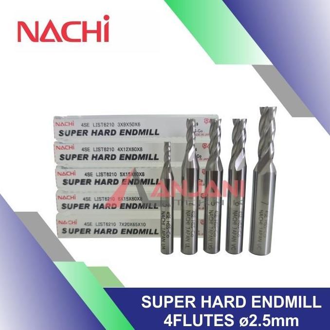 NACHI MATA BOR END MILL S4 2.5 mm MILLING 4 FLUTES 4SE ENDMILL 2.5mm