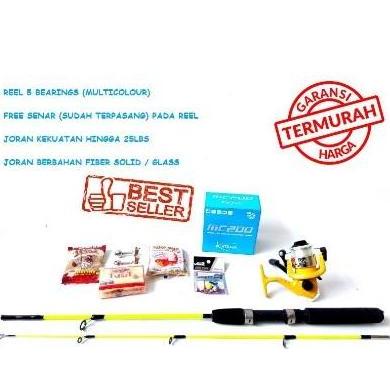FREE UMPAN 1 SET ALAT PANCING KOMPLIT JORAN FIBER DENGAN REEL 6 BB