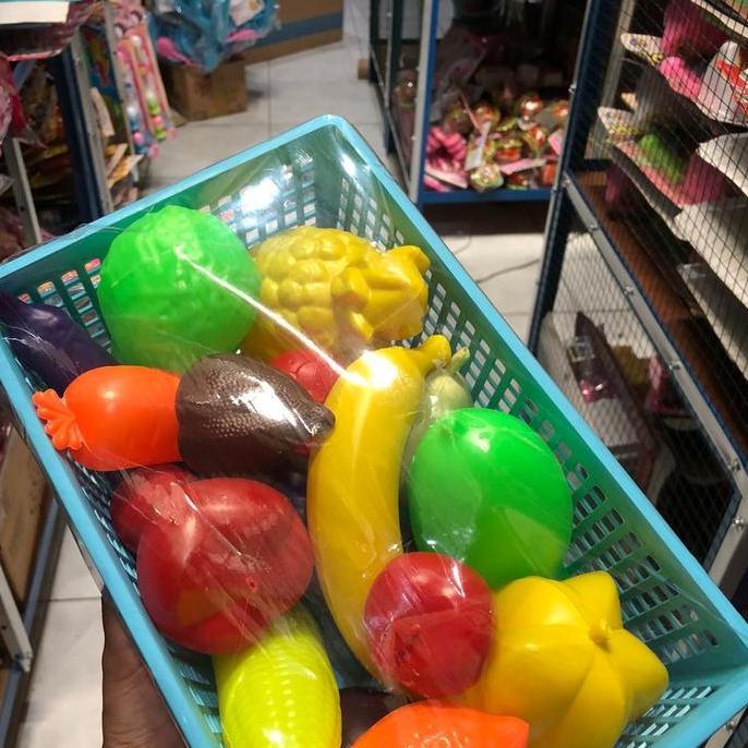 MAINAN BUAH BUAHAN KANTONG PLASTIK B 506 & B 510 507 509 SAYUR SAYURAN MURAH MERIAH PASARAN PISANG A