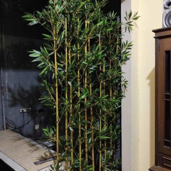 Bambu Partisi Penyekat Ruangan 2M - Bambu Partisi Hiasan Dekorasi Rumah - Bambu Partisi Artificial -