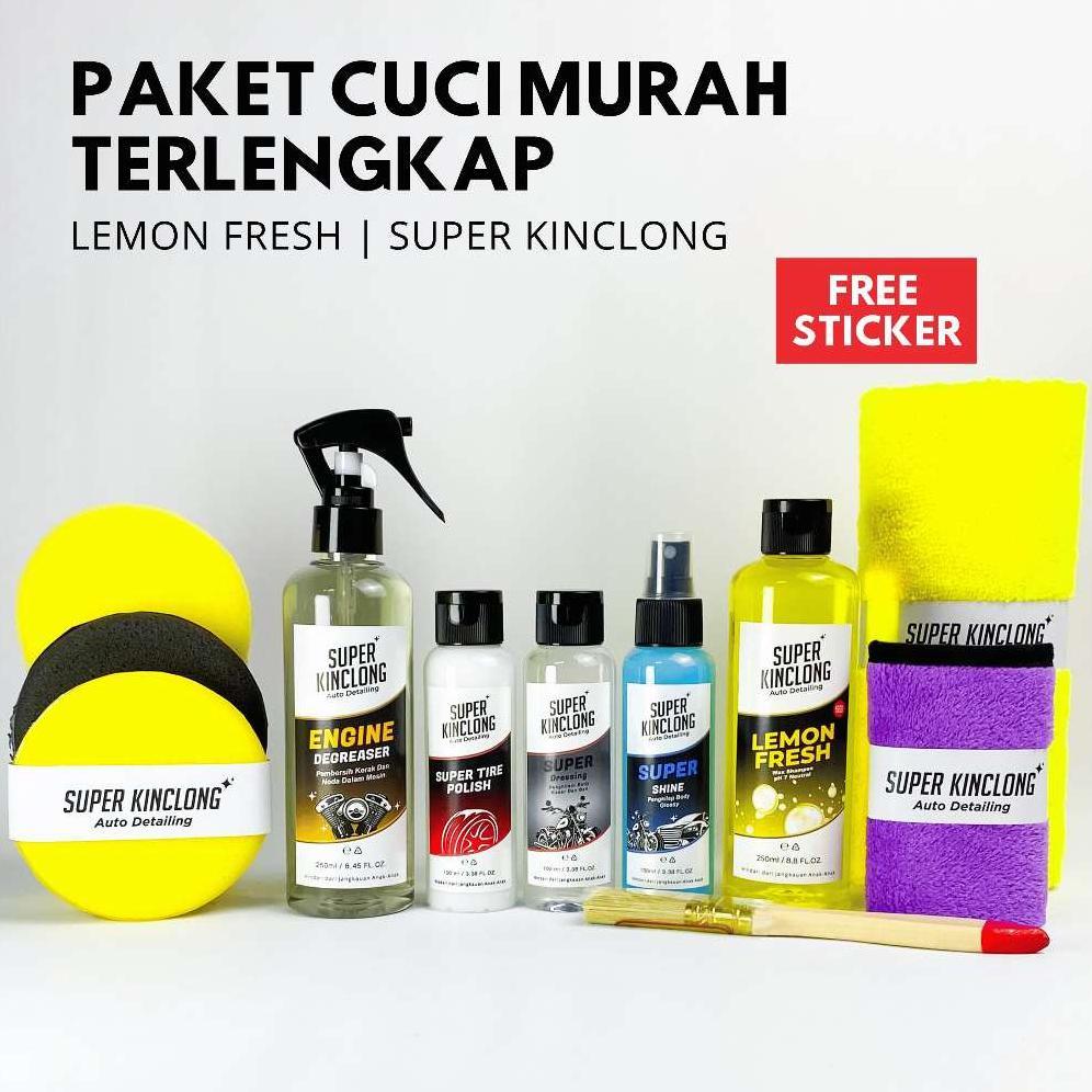 Umrancollection  - Paket Cuci Murah Terlengkap By Super Kinclong | Sabun Cuci Motor Mobil | Pengkila
