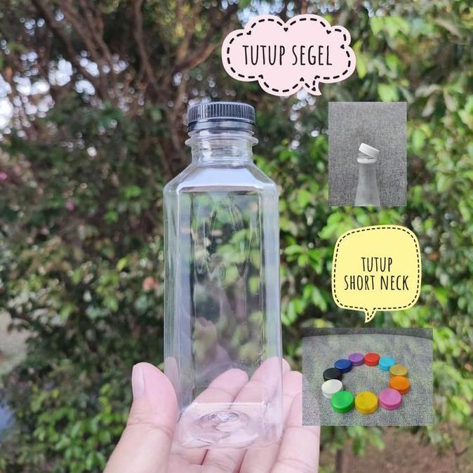 Botol Almond Kotak 250ml / Botol Plastik 250ml / Botol Kick