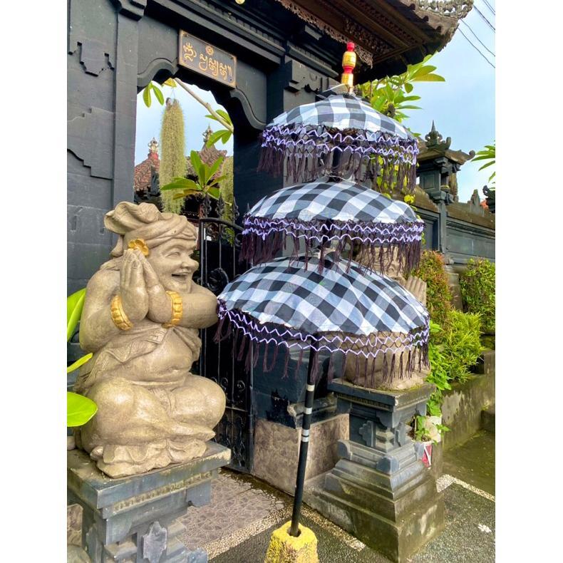 Galleryumkm   - Payung Dekorasi Khas Bali Poleng Susun 3 Dg-78
