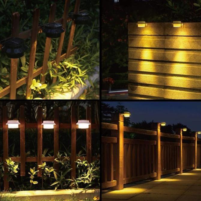 Lampu Taman Pagar Taman Tenaga Surya / Lampu Sorot Hias Taman Outdoor