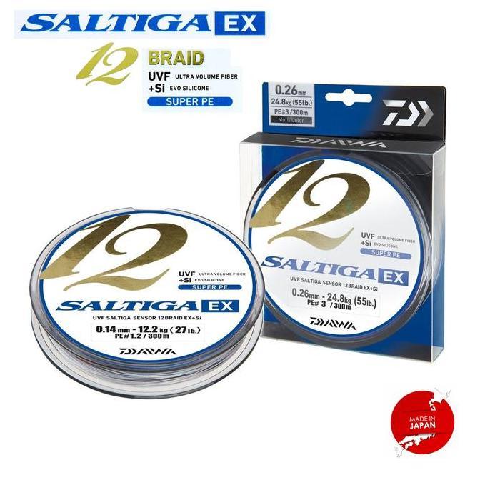 Daiwa UVF Saltiga Sensor X12 EX+SI Braid Multicolor PE Senar Pancing CO