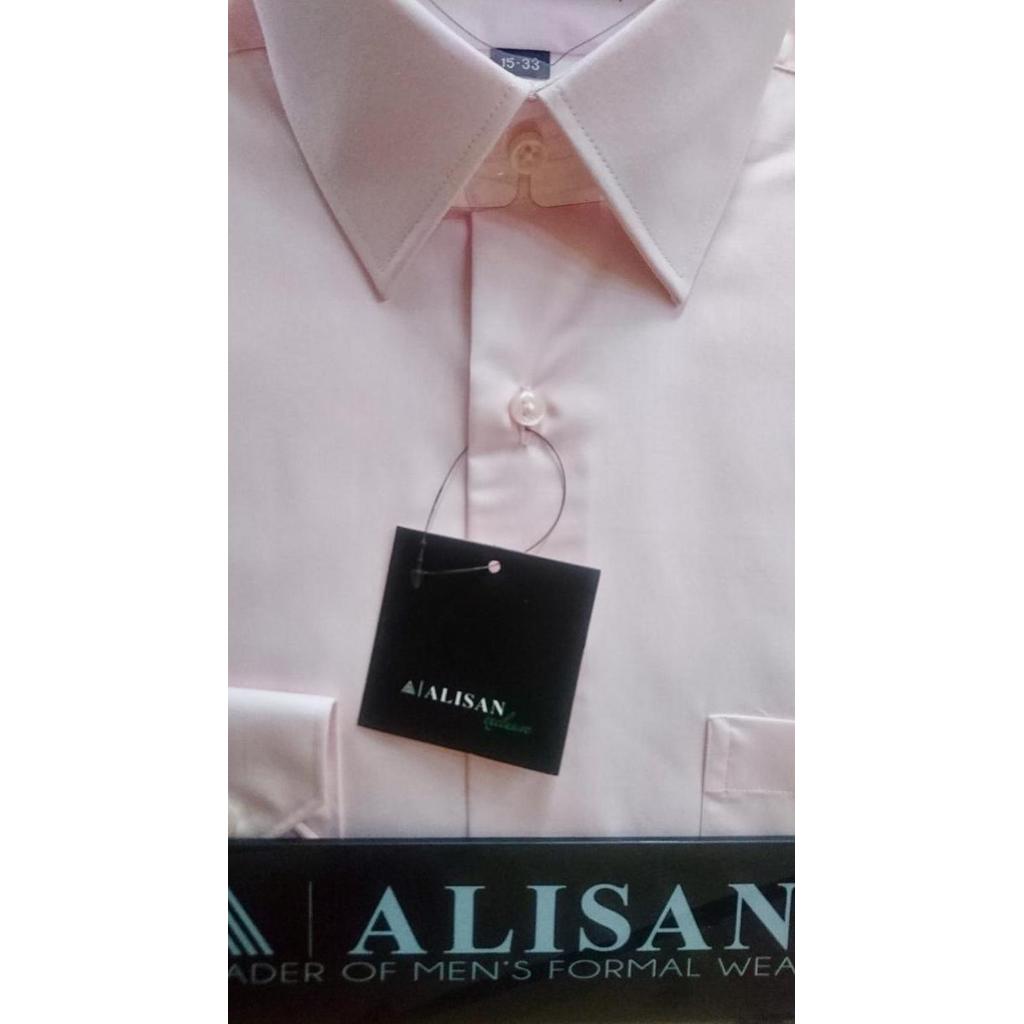 ALISAN Kemeja Polos Reguler Lengan Panjang //PINK// murah