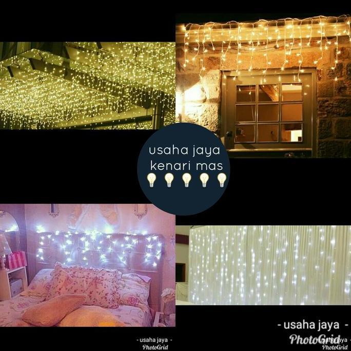 Ready  lampu natal tirai / lampu tirai tumbler kelap kelip lampu kedap kedip