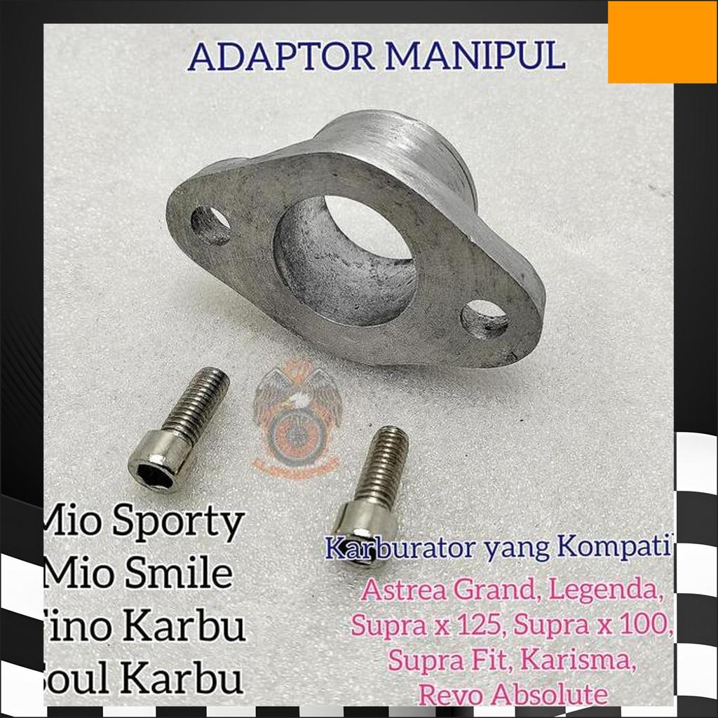Adaptor Manipul Honda Mio Sporty Mio Smile Fino Soul Karbu Sambungan Intake Manipol Carbu Astrea Gra