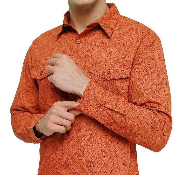 Baju Kemeja Eiger Peasley H401 Terra cotta Baju Kemeja lengan panjang baju kemeja pria baju batik pr