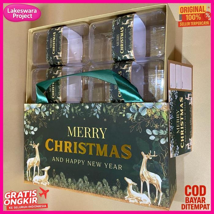 Premium Hampers Natal Kue Kering | Kotak Christmas Kue | Hardbox Natal Hampers