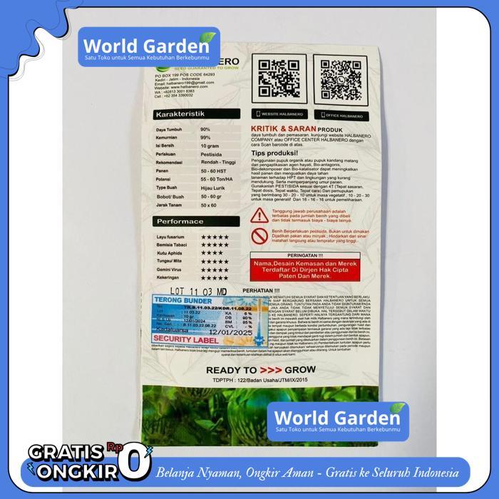 BENIH TERONG LALAP BUNDER ISI 10GR DARI HALBANERO TERJAMIN BEST