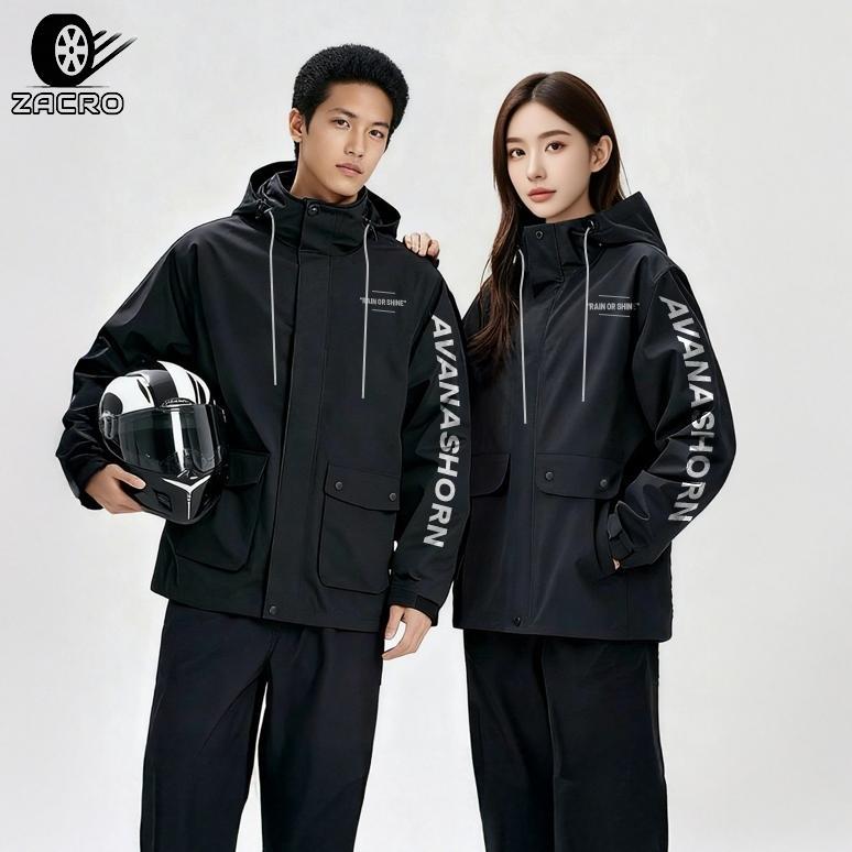 Casiestore Zacro Jas Hujan Pria Dan Wanita Tahan Air/Hujan Super Kuat Pelindung Wajah Definisi Tingg