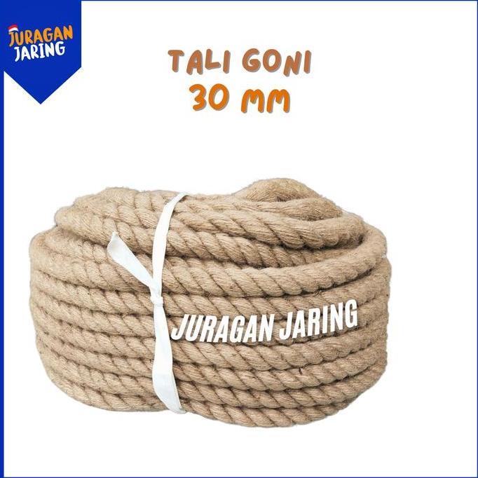 Tali Tambang Goni 30 mm Dadung Besar PER METER untuk dekorasi, angkat barang maupun tali tarik tamba