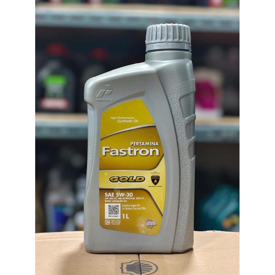OLI MOTOR PERTAMINA FASTRON GOLD SAE 5W-30 RACING BMW LONGLIFE 1L 100% ASLI