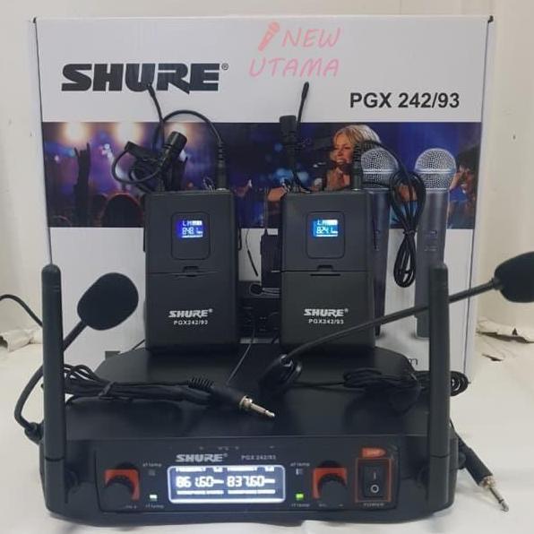 Mic Wireless Shure Pgx 24293 Isi 4 2 Jepit 2 Clip On