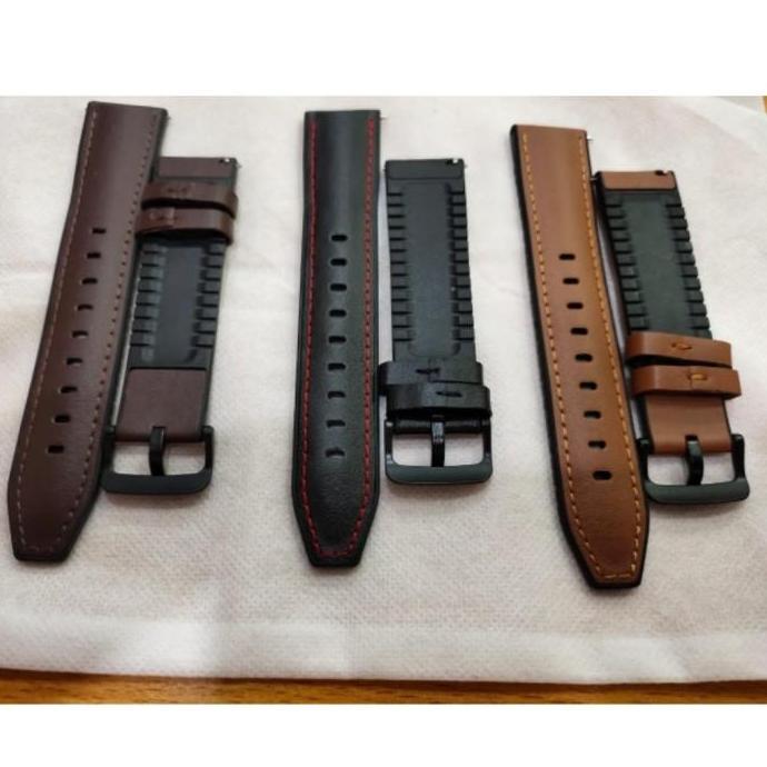 STRAP TALI JAM HUAWEI WATCH GT3 / GT 3 PRO MODEL LEATHER KULIT RUBBER