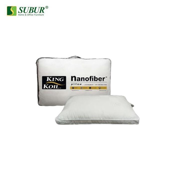 Bantal King Koil Nano Fiber Firm Anti-Alergi Bulu Angsa - 1600g, 51 x 76cm, Kain 100% Cotton Sateen 