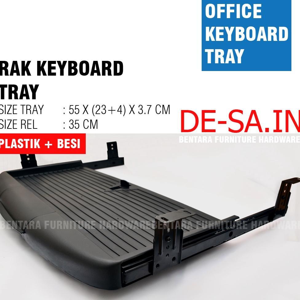 RAK KEYBOARD TRAY REL LACI KEYBOARD MEJA KOMPUTER KERJA OFFICE KOMPUTER
