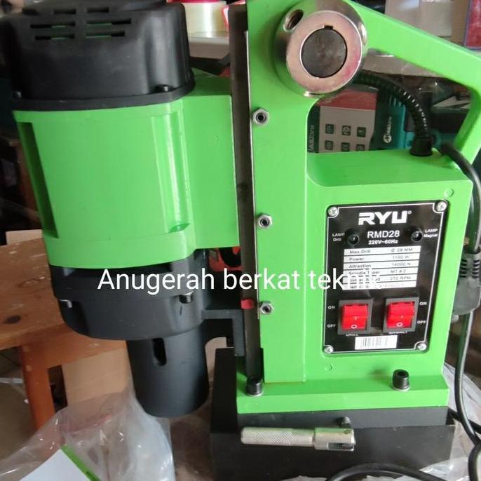 MESIN BOR MAGNET TEKIRO RYU 28 MM MAGNETIC DRILL BOR DUDUK ORIGINAL DAN TERPERCAYA