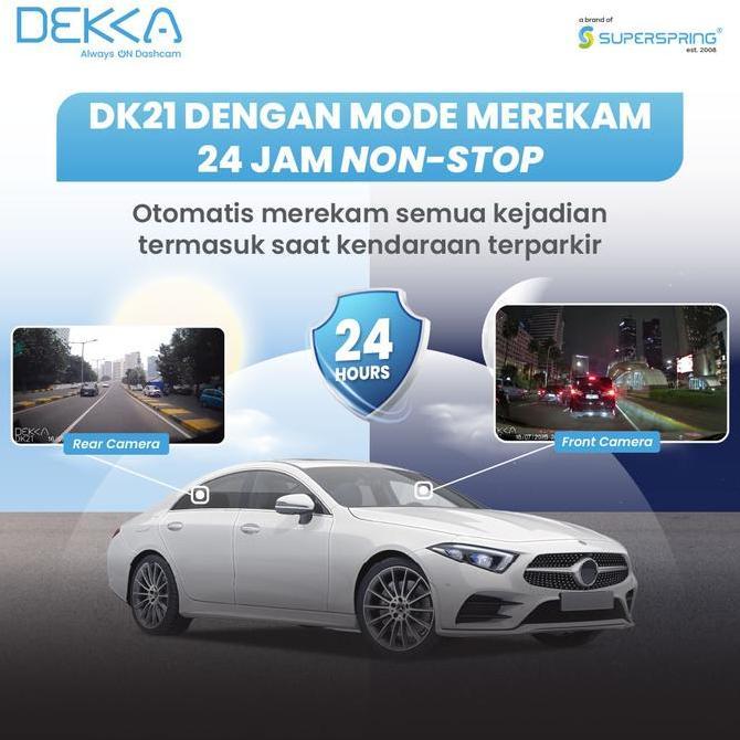 Topafeb - Dekka Dashcam Mobil 2K Depan Belakang Dual Cam Wifi Gps Always On
