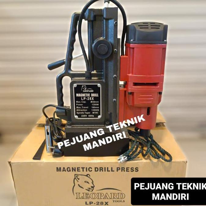MESIN BOR MAGNET 28MM LEOPARD / MAGNETIC DRILL LEOPARD 28MM BOR MAGNET ORIGINAL DAN TERPERCAYA