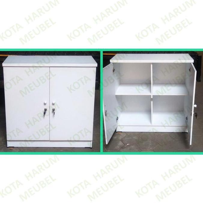 PROMO DISKON - meja tv dispenser magic com magiccom putih bufet buffet kayu 80 2