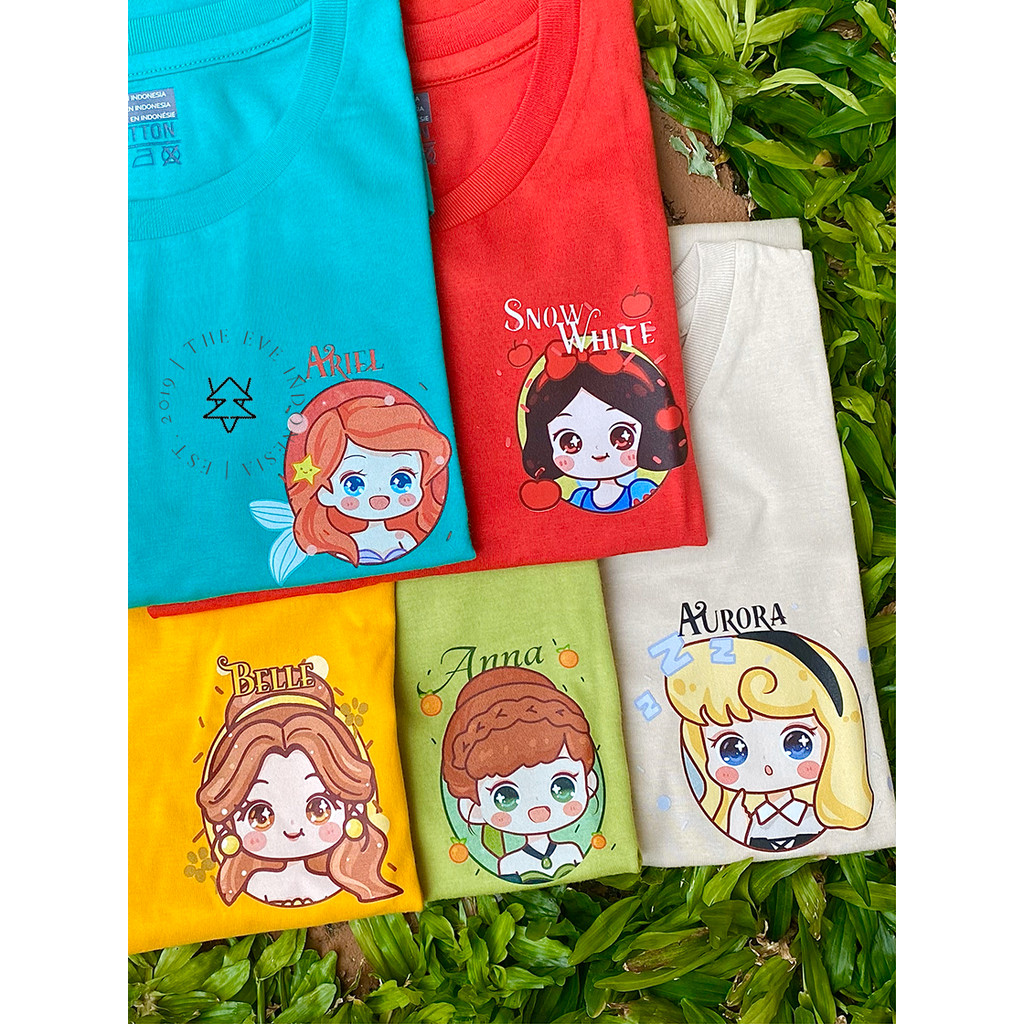 Theeve KAOS TSHIRT PRINCESS BEAUTY I Kaos Keluarga Wanita dan Anak Bahan Katun Cotton Combed 30s I M