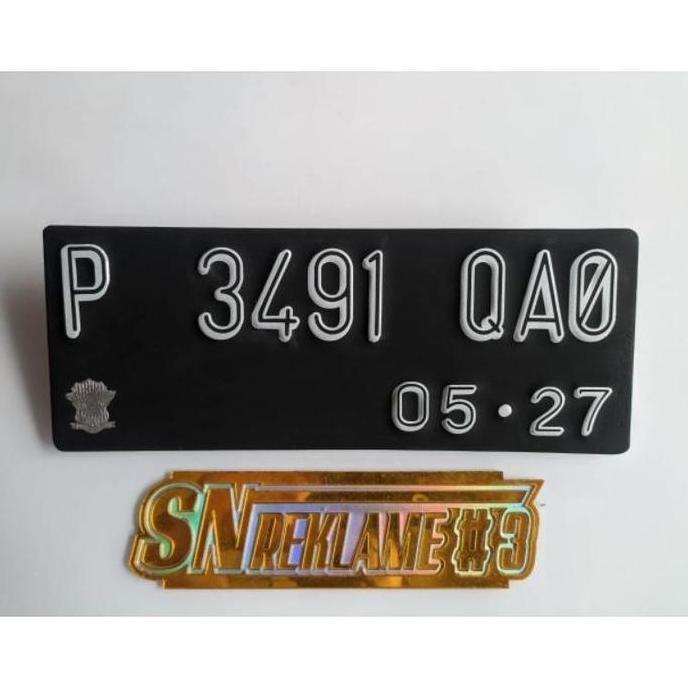 Plat Nomor motor Baut Tanam Super tebal, awet, murah, plat lapis Acp, plat stiker cutting, plat nomo