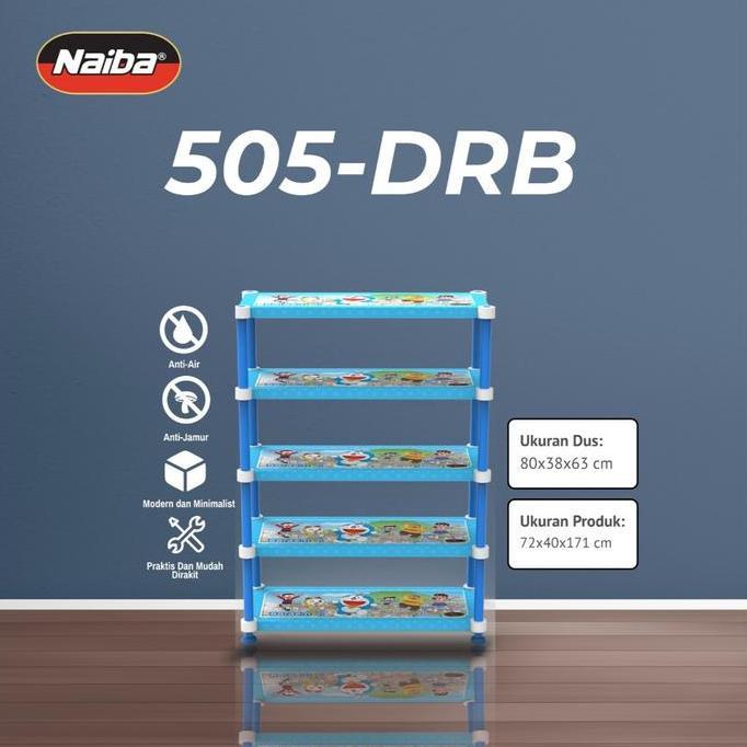 PROMO - Rak Serba Guna/Rak Sepatu NAIBA 5 Susun Karakter