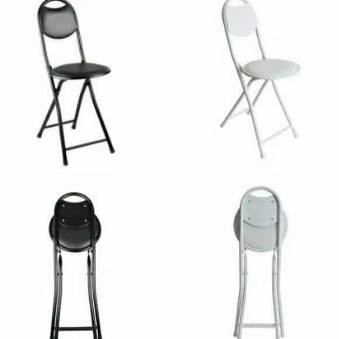 TERMURAH - Kursi lipat bangku sholat/folding chair/kursi traveling /Hitam-Putih