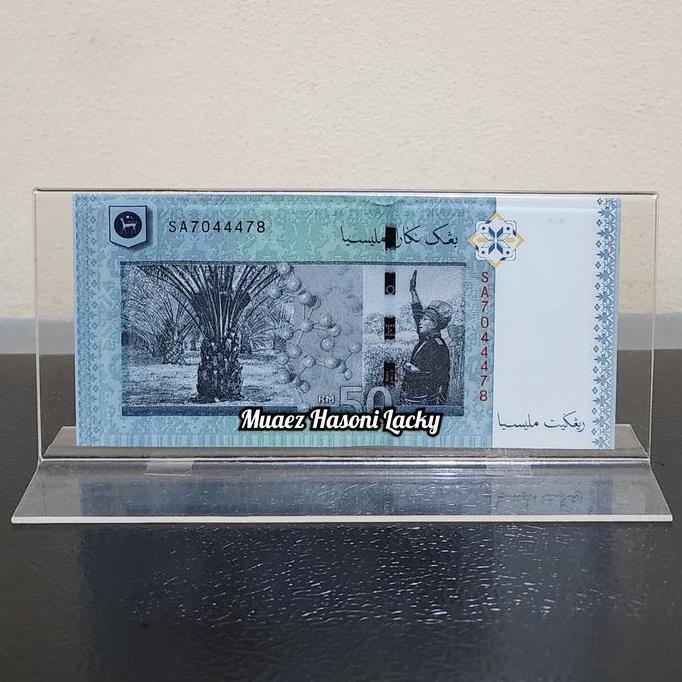 Akrilik Tempat Uang Pajangan Hiasan Malaysia 50 Ringgit