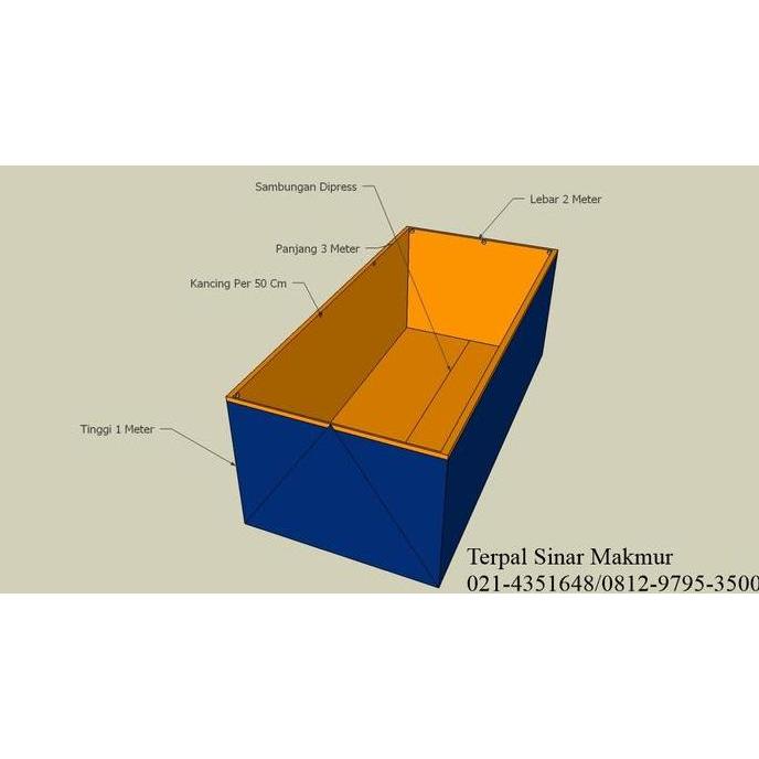 BEBAS ONGKIR - Terpal Kolam Lele 5.5 x 0.5 x 0.5 Meter