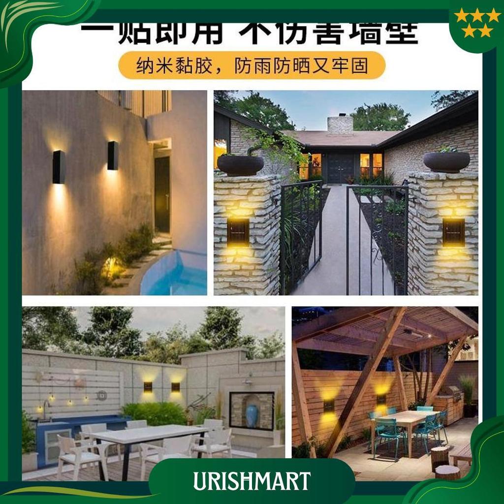Lampu Solar Dinding Tenaga Surya Minimalis Waterproof Outdoor | Lampu Hiasan Teras Rumah Anti Air De