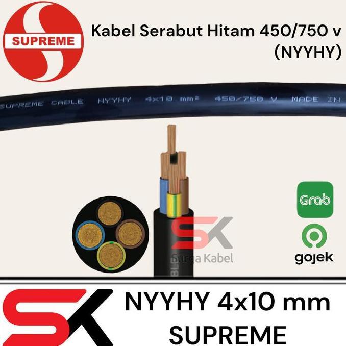 Promo NYYHY 4x10 mm SUPREME | NYYHY 4 x 10 | KABEL SERABUT 4 x 10 mm SUPREME Diskon