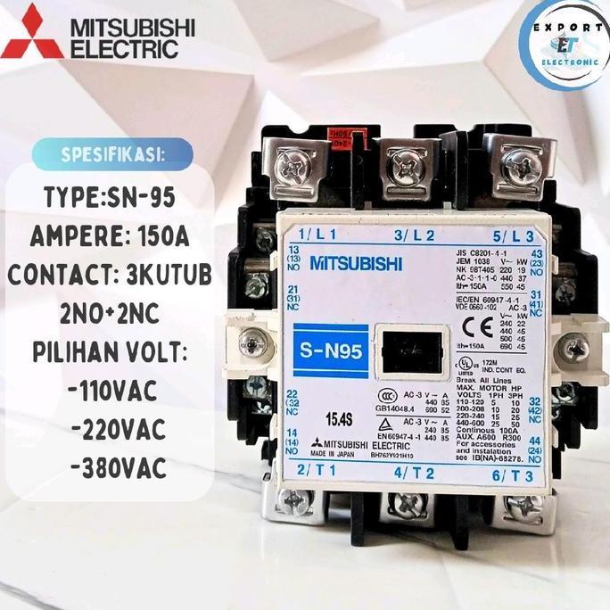 Kontaktor mitsubishi SN-95 150amper 220v kontaktor mitsubishi sn 95