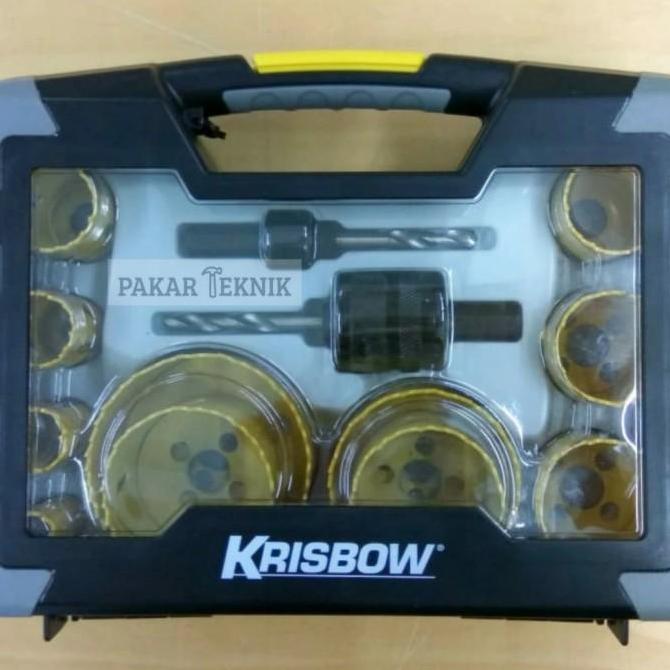 Krisbow Bi Metal Hole Saw 19-76 mm 15 pcs / Set Mata Bor Krisbow