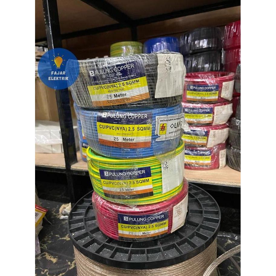 Promo KABEL LISTRIK NYA 1X2,5 MM / 2,5 MM 1ROLL ( 25 METER) Diskon