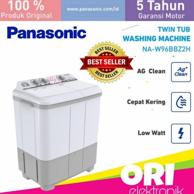 PANASONIC MESIN CUCI 2 TABUNG 9KG TYPE  NA-W96BB