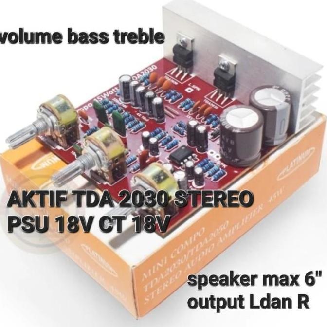 kit pcb speker speaker aktif tda 2030 tda2030 stereo platinum
